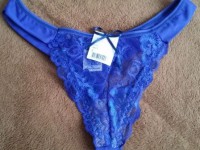 Calça Fio Dental Azul Bic